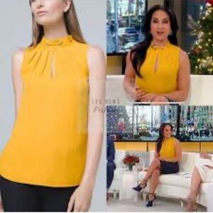 Marigold Sunflower Yellow Sleeveless Blouse •WHBM• size small